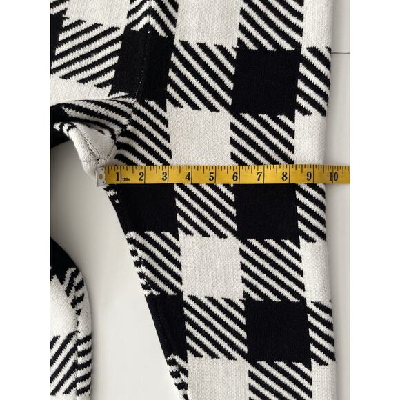 Beach Bunny Knit Joggers Pants Women S White Black Buffalo Check Stretch Cozy - Picture 8 of 11